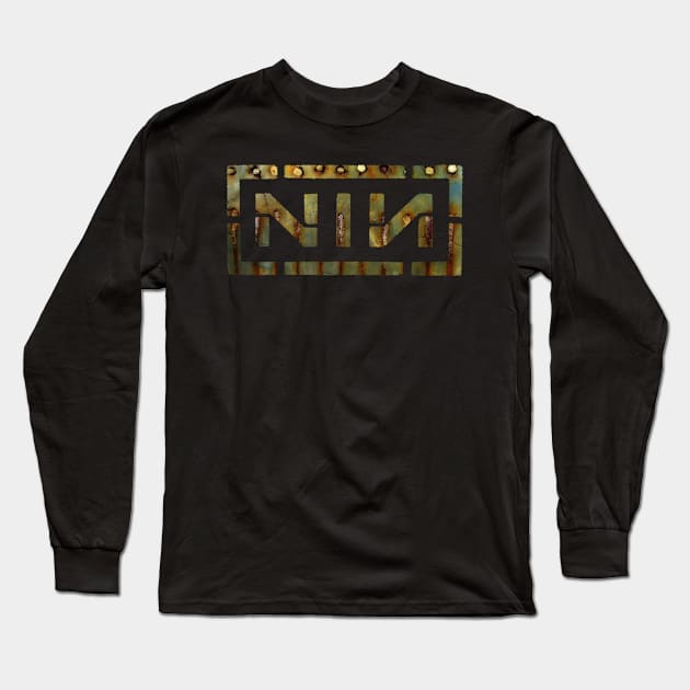 Nine Inch Nails Long Sleeve T-Shirt by trippy illusion